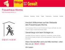 Tablet Screenshot of frauenhaus-worms.de